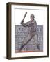Baseball Grey-null-Framed Giclee Print