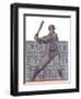 Baseball Grey-null-Framed Giclee Print