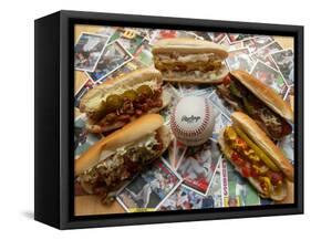 Baseball Hot Dogs-Larry Crowe-Framed Stretched Canvas