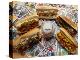 Baseball Hot Dogs-Larry Crowe-Stretched Canvas