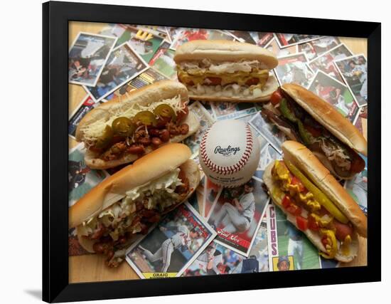 Baseball Hot Dogs-Larry Crowe-Framed Photographic Print