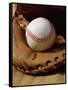 Baseball in a Glove-null-Framed Stretched Canvas