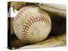 Baseball in Baseball Glove-Rob Chatterson-Stretched Canvas