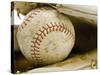 Baseball in Baseball Glove-Rob Chatterson-Stretched Canvas