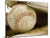 Baseball in Baseball Glove-Rob Chatterson-Mounted Photographic Print