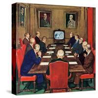 "Baseball in the Boardroom," October 8, 1960-Lonie Bee-Stretched Canvas
