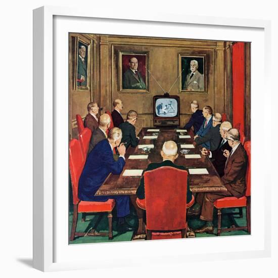 "Baseball in the Boardroom," October 8, 1960-Lonie Bee-Framed Giclee Print