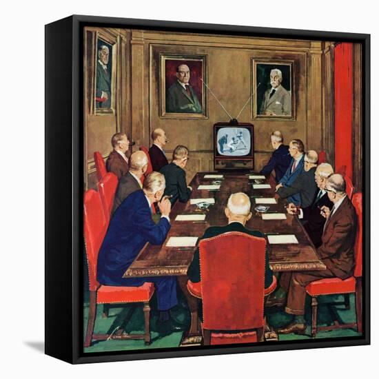 "Baseball in the Boardroom," October 8, 1960-Lonie Bee-Framed Stretched Canvas