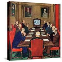 "Baseball in the Boardroom," October 8, 1960-Lonie Bee-Stretched Canvas