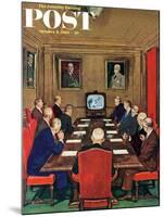 "Baseball in the Boardroom," Saturday Evening Post Cover, October 8, 1960-Lonie Bee-Mounted Giclee Print