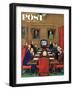 "Baseball in the Boardroom," Saturday Evening Post Cover, October 8, 1960-Lonie Bee-Framed Giclee Print