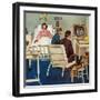 "Baseball in the Hospital," April 29, 1961-Amos Sewell-Framed Giclee Print