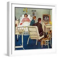 "Baseball in the Hospital," April 29, 1961-Amos Sewell-Framed Giclee Print