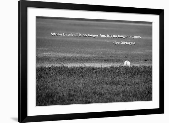 Baseball Joe DiMaggio Quote-null-Framed Photo