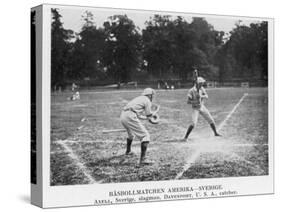 Baseball Match Between USA and Sweden-null-Stretched Canvas