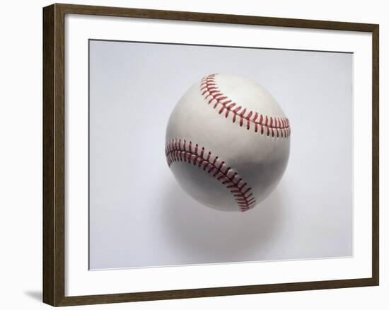Baseball on a White Background-null-Framed Photographic Print