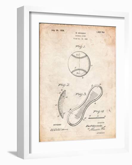 Baseball Patent 1923-Cole Borders-Framed Art Print