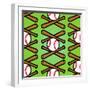 Baseball Pattern-null-Framed Giclee Print