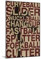 Baseball Pitches-null-Mounted Poster