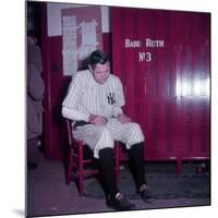 Baseball Player Babe Ruth in Uniform at Yankee Stadium-Ralph Morse-Mounted Premium Photographic Print