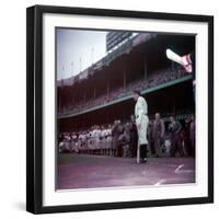 Baseball Player Babe Ruth in Uniform at Yankee Stadium-Ralph Morse-Framed Premium Photographic Print