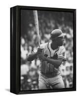 Baseball Player Hank Aaron Waiting for the Pitch-George Silk-Framed Stretched Canvas