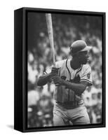 Baseball Player Hank Aaron Waiting for the Pitch-George Silk-Framed Stretched Canvas