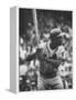 Baseball Player Hank Aaron Waiting for the Pitch-George Silk-Framed Stretched Canvas