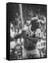 Baseball Player Hank Aaron Waiting for the Pitch-George Silk-Framed Stretched Canvas