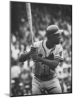 Baseball Player Hank Aaron Waiting for the Pitch-George Silk-Mounted Premium Photographic Print