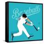 Baseball Player Hit Ball American Sport Athlete-Bakhtiar Zein-Framed Stretched Canvas