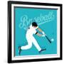 Baseball Player Hit Ball American Sport Athlete-Bakhtiar Zein-Framed Art Print