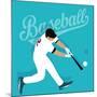 Baseball Player Hit Ball American Sport Athlete-Bakhtiar Zein-Mounted Art Print