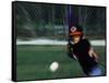 Baseball Player Hitting the Ball-Bill Bachmann-Framed Stretched Canvas