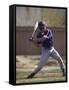 Baseball Player in Action Batting-null-Framed Stretched Canvas