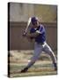 Baseball Player in Action Batting-null-Stretched Canvas