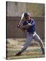 Baseball Player in Action Batting-null-Stretched Canvas
