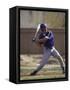 Baseball Player in Action Batting-null-Framed Stretched Canvas