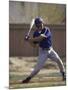 Baseball Player in Action Batting-null-Mounted Photographic Print