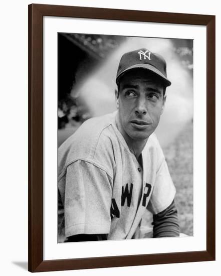 Baseball Player Joe Di Maggio in His New York Yankee Uniform-Alfred Eisenstaedt-Framed Premium Photographic Print