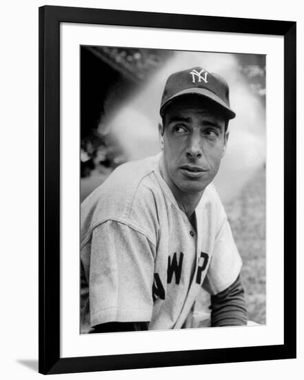 Baseball Player Joe Di Maggio in His New York Yankee Uniform-Alfred Eisenstaedt-Framed Premium Photographic Print