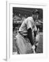 Baseball Player Joe Di Maggio Kneeling in His New York Yankee Uniform-Alfred Eisenstaedt-Framed Premium Photographic Print