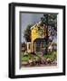 "Baseball Player Mowing the Lawn," July 20, 1946-Stevan Dohanos-Framed Giclee Print