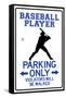 Baseball Player Parking Only-null-Framed Stretched Canvas