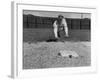 Baseball Player Richie Ashburn Making a Belly-Whopper Slide into Base During Practice-Ralph Morse-Framed Premium Photographic Print