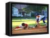 Baseball Player Sliding into Base-Bill Bachmann-Framed Stretched Canvas