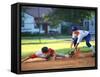 Baseball Player Sliding into Base-Bill Bachmann-Framed Stretched Canvas