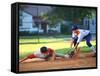 Baseball Player Sliding into Base-Bill Bachmann-Framed Stretched Canvas
