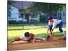 Baseball Player Sliding into Base-Bill Bachmann-Stretched Canvas