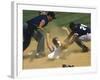 Baseball Player Sliding on a Base-null-Framed Photographic Print